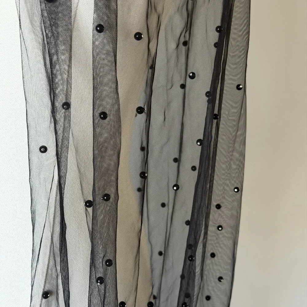 N/A black tulle